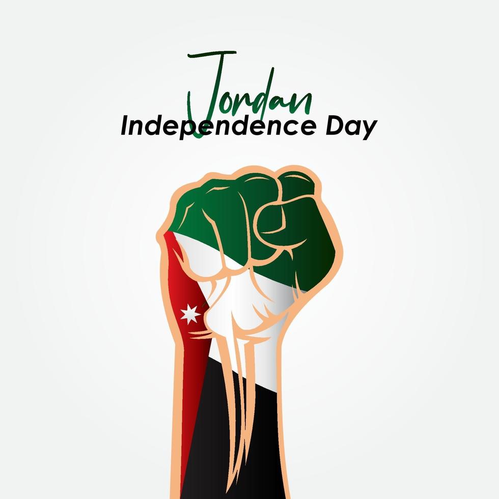 Happy Jordan Independence Day Design Background vector