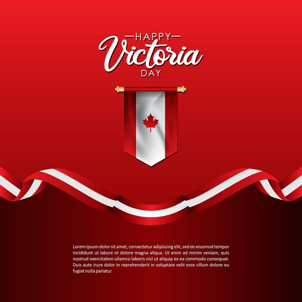 diseño de banner de feliz día de vectoria vector