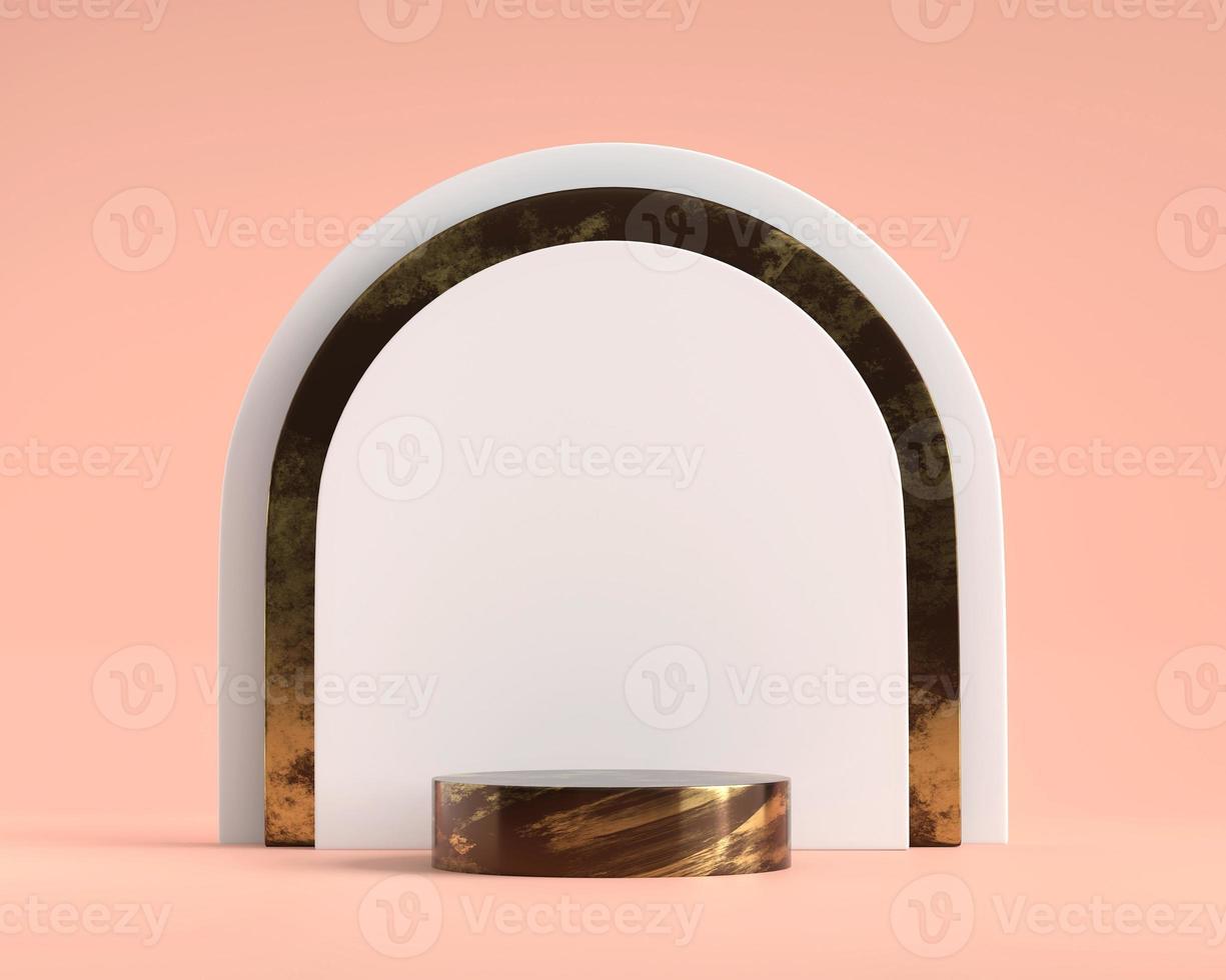 Minimal product presentation podium platform mock-up  3d rendering photo