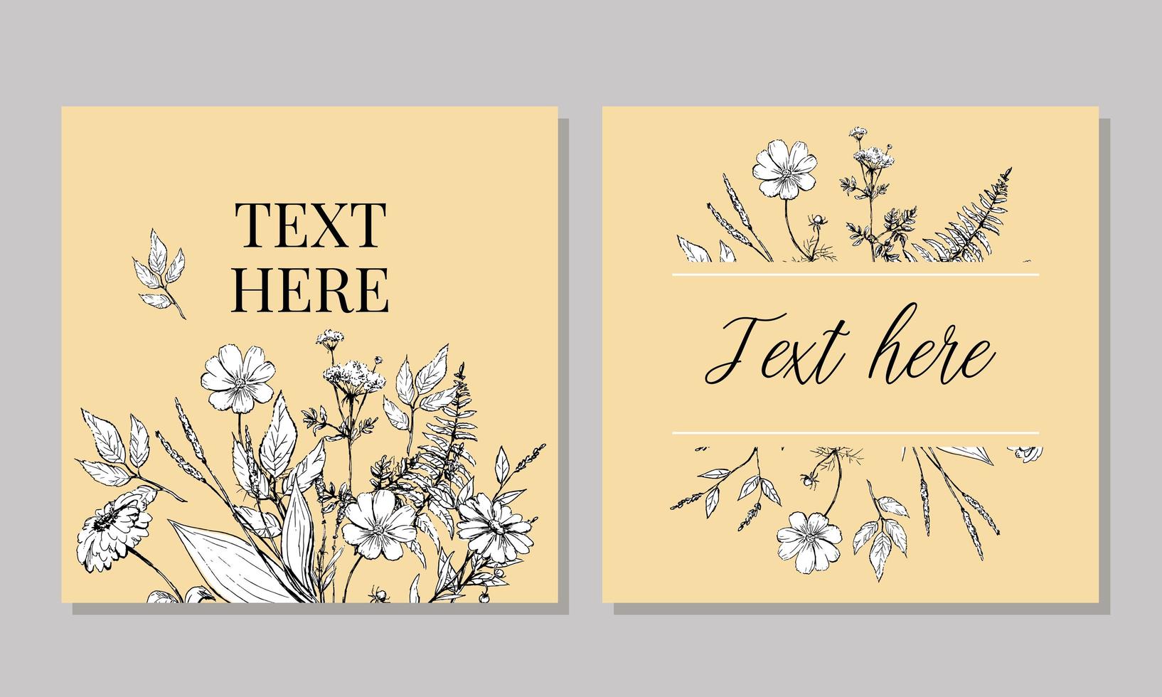 hermosa tarjeta con ramo floral de acuarela vector