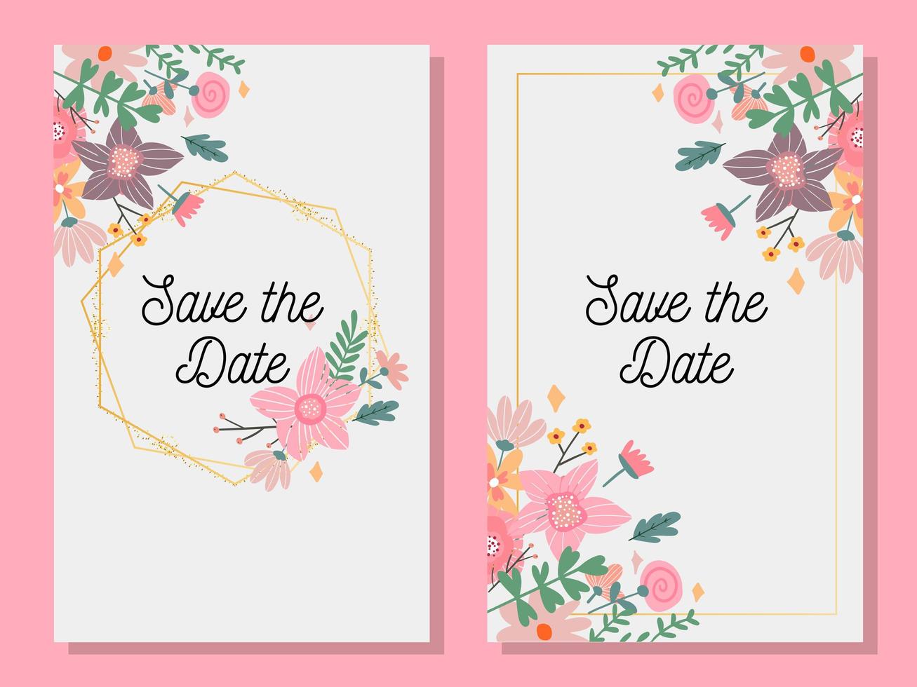 hermosa tarjeta con ramo floral de acuarela vector