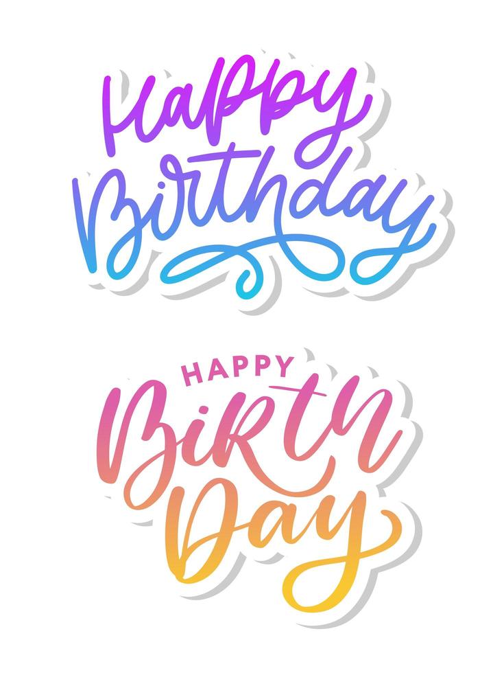 Happy Birthday Brush Script Style vector