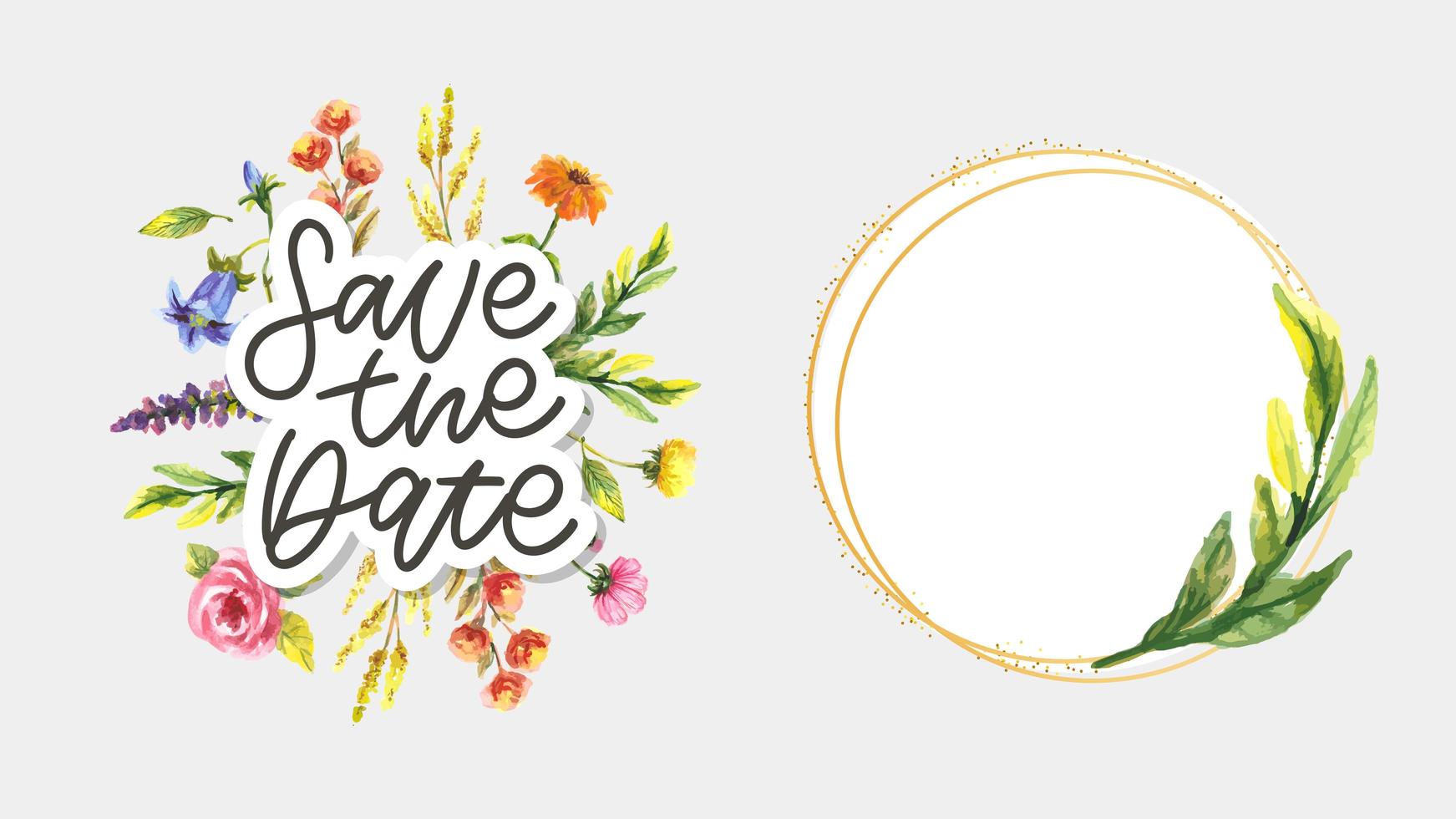 Lovely spring concept card Save the Date vector