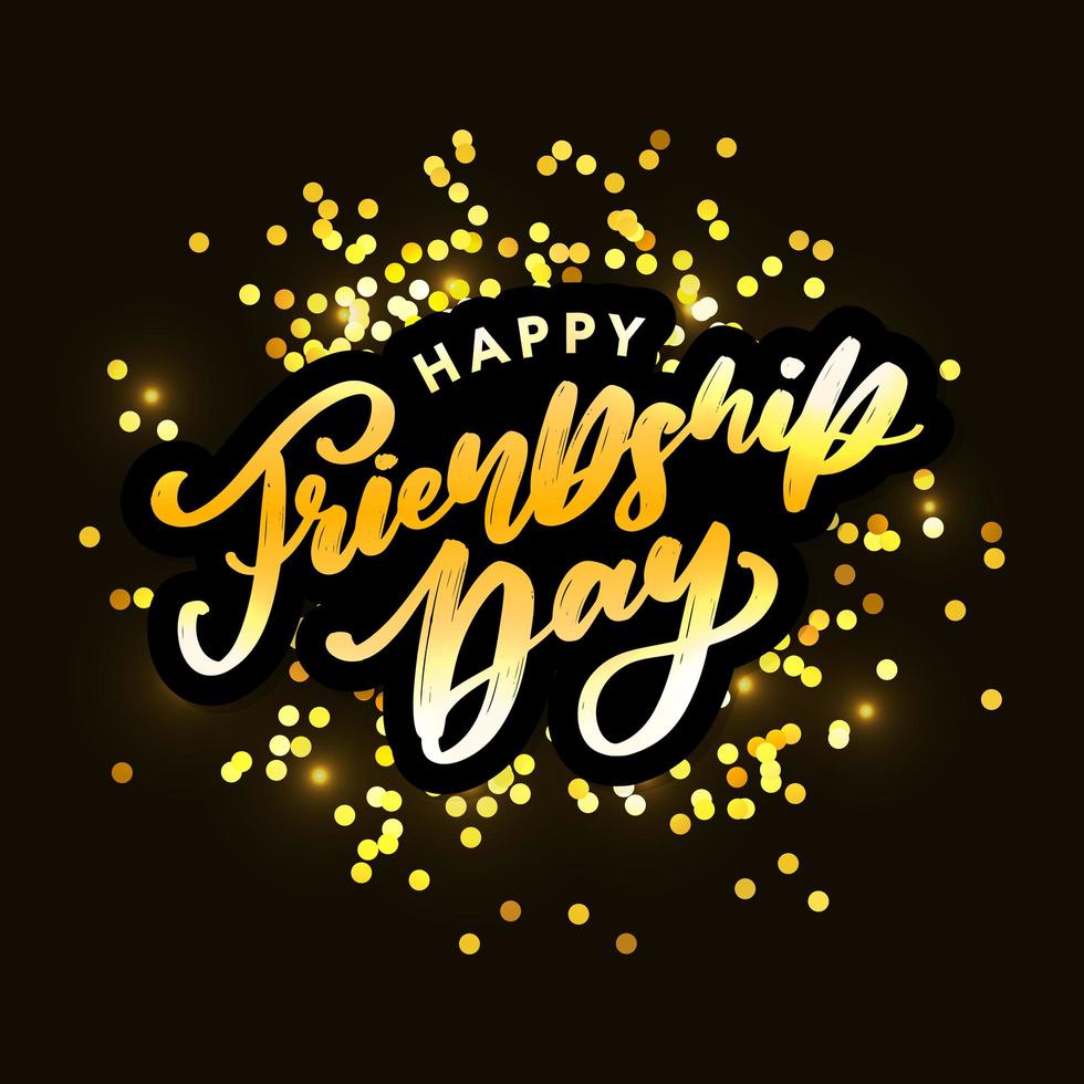 Happy Friendship Day greeting card. vector