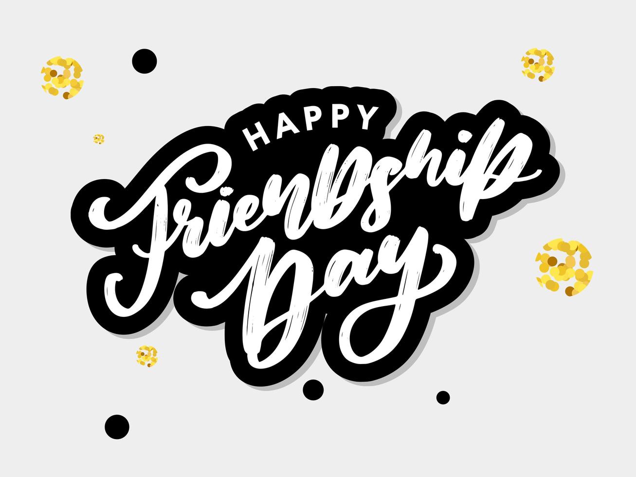 Happy Friendship Day greeting card. vector