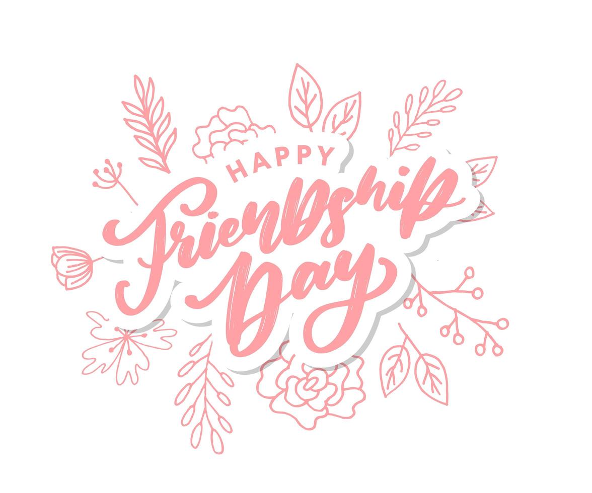 Happy Friendship Day greeting card. vector