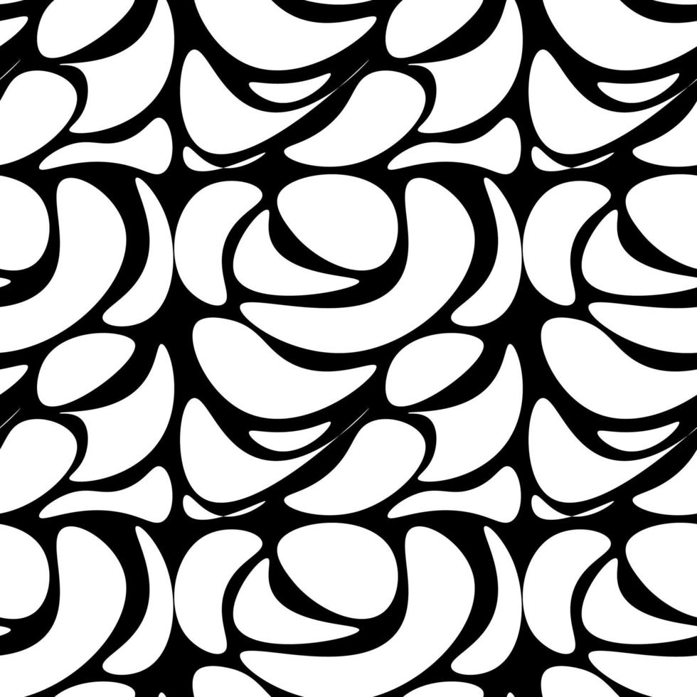 Seamless patrón blanco y negro con formas ilustración vectorial. vector