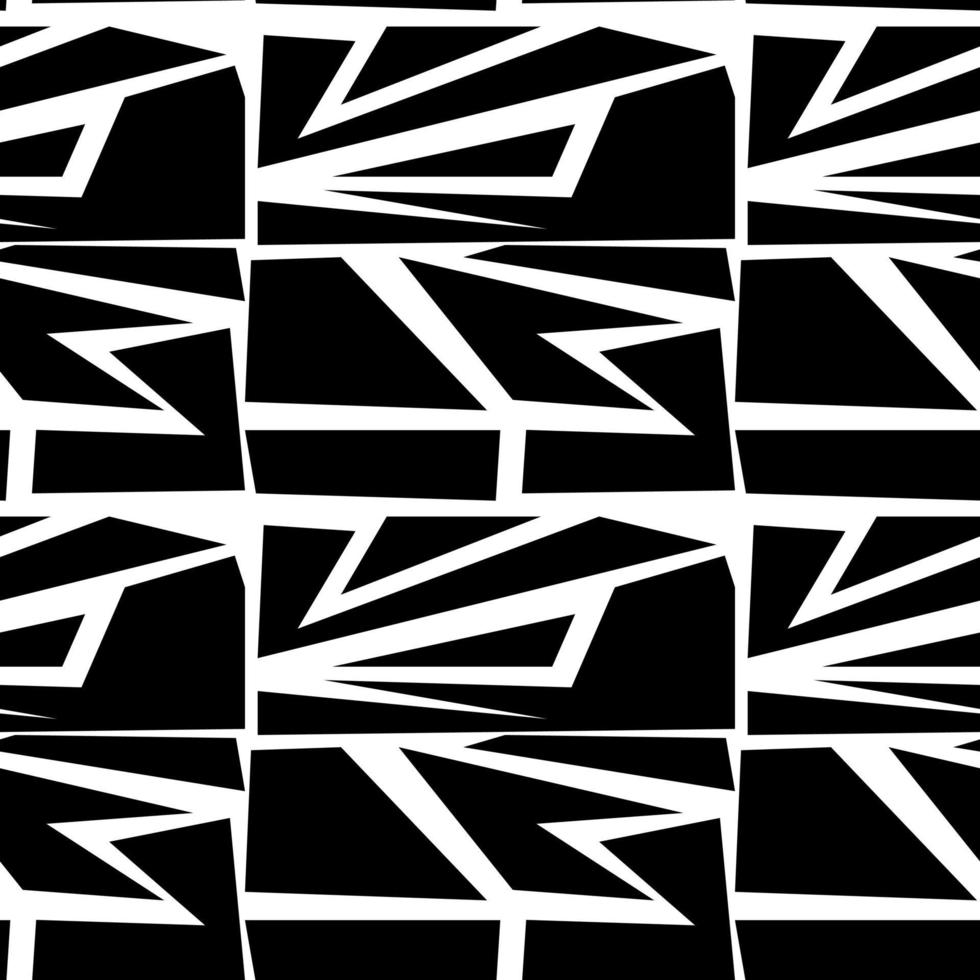 seamless black and white pattern with shapes.vector illustration vector