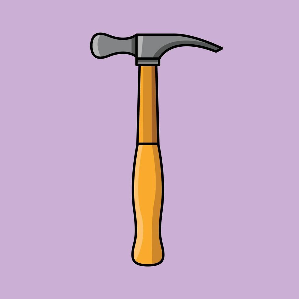 Electrican hammer cartoon vector icon illustration
