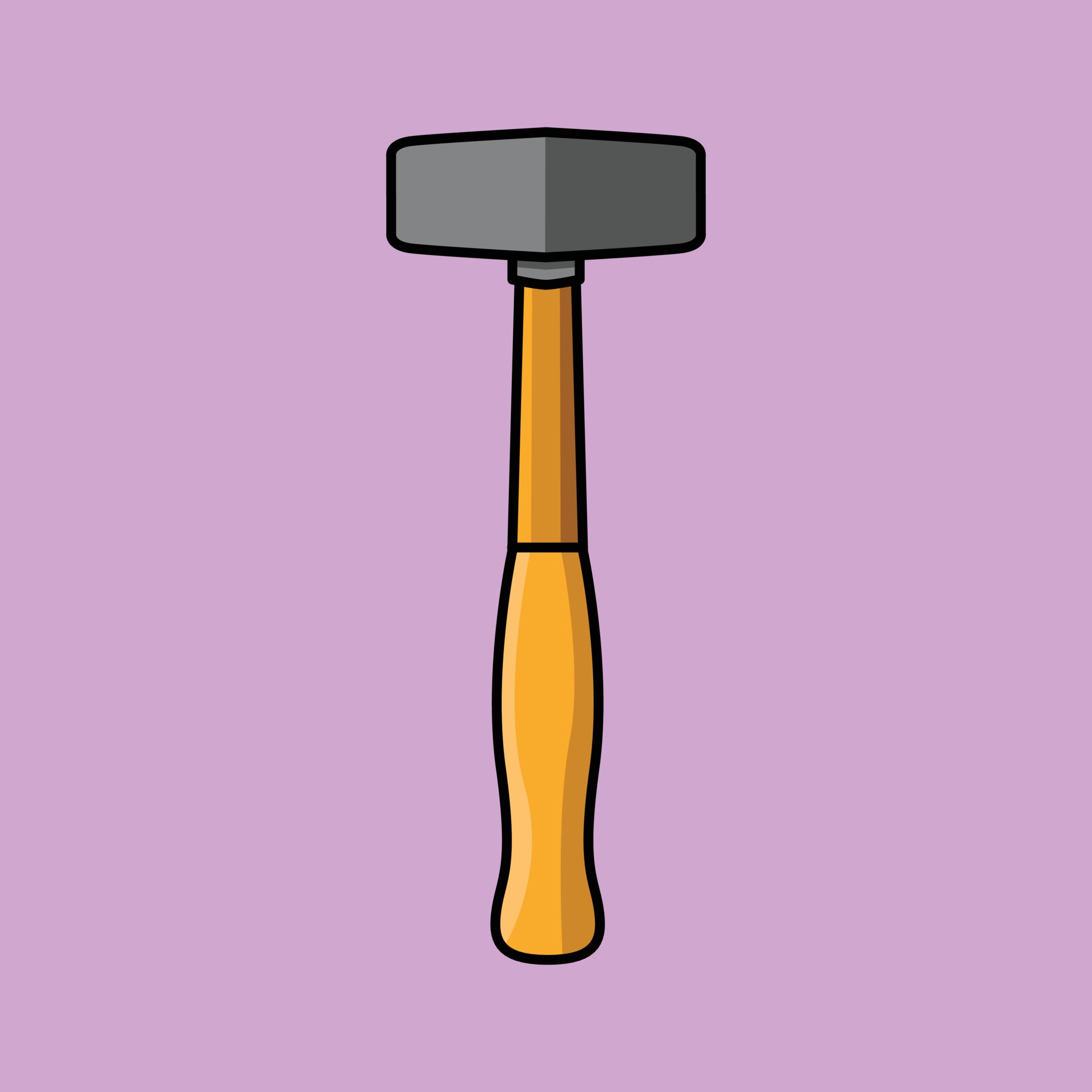 Stone sledge hammer cartoon vector icon illustration 3435257 Vector Art