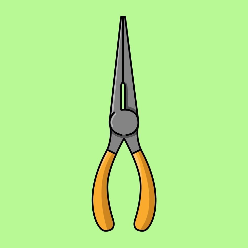 Long nose pliers cartoon vector icon illustration 3435264 Vector Art at