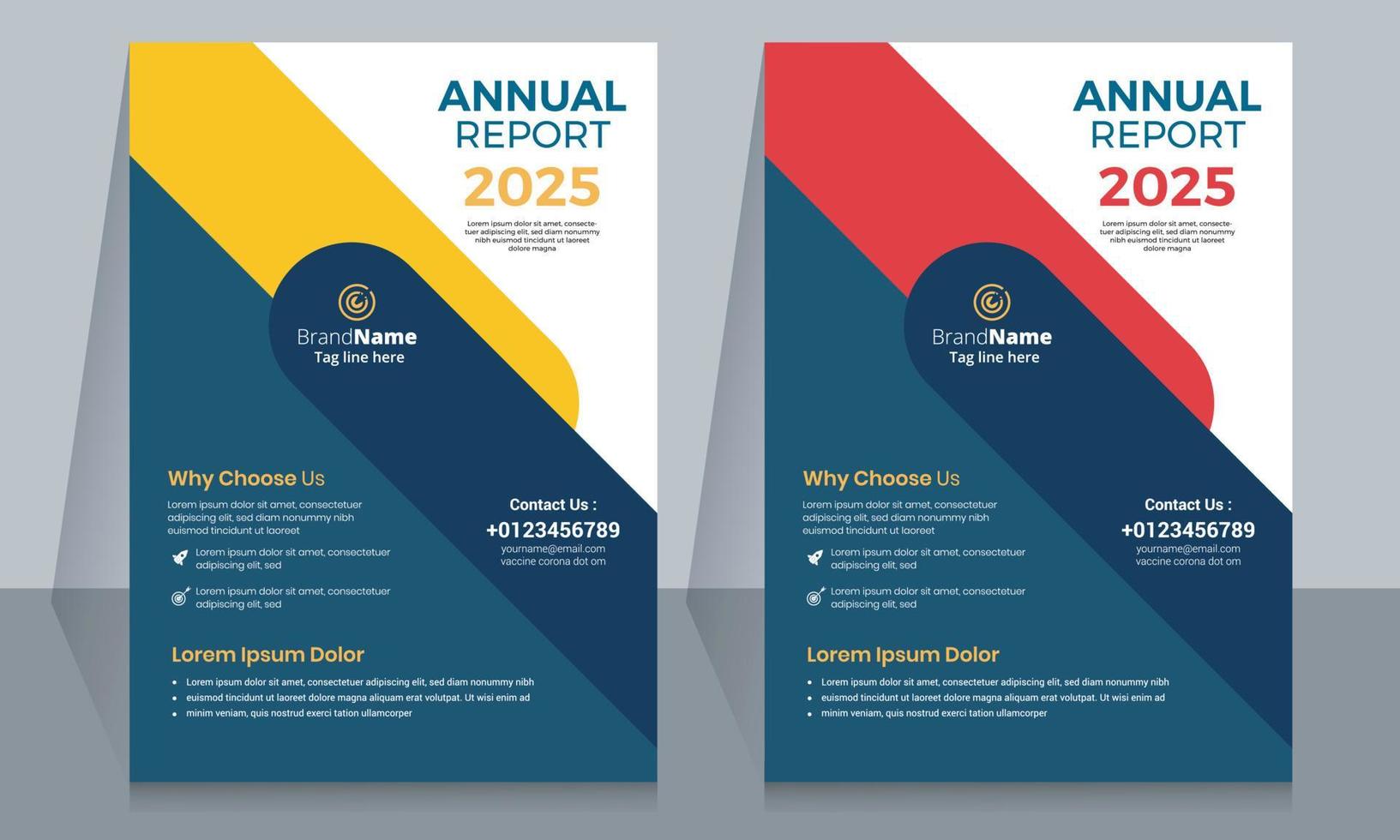 Creative corporate annual report flyer template design vector