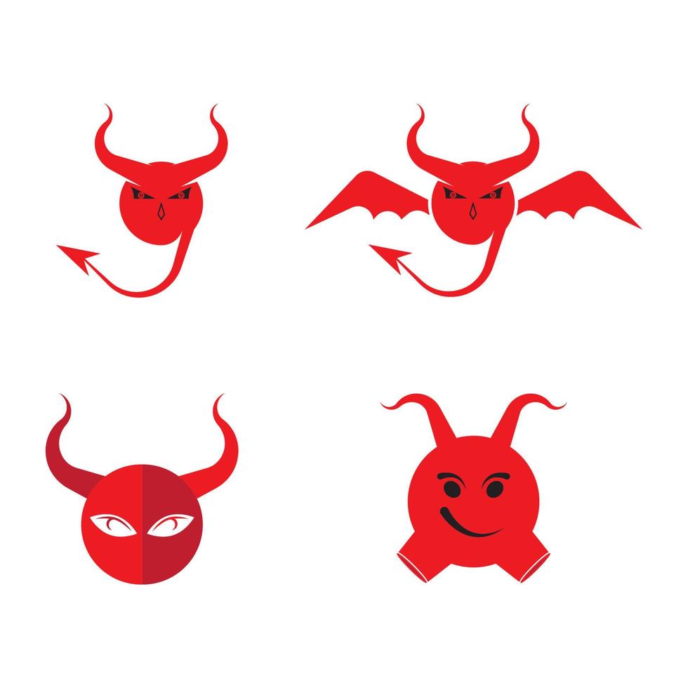 Ilustración de icono de vector de cuerno de diablo