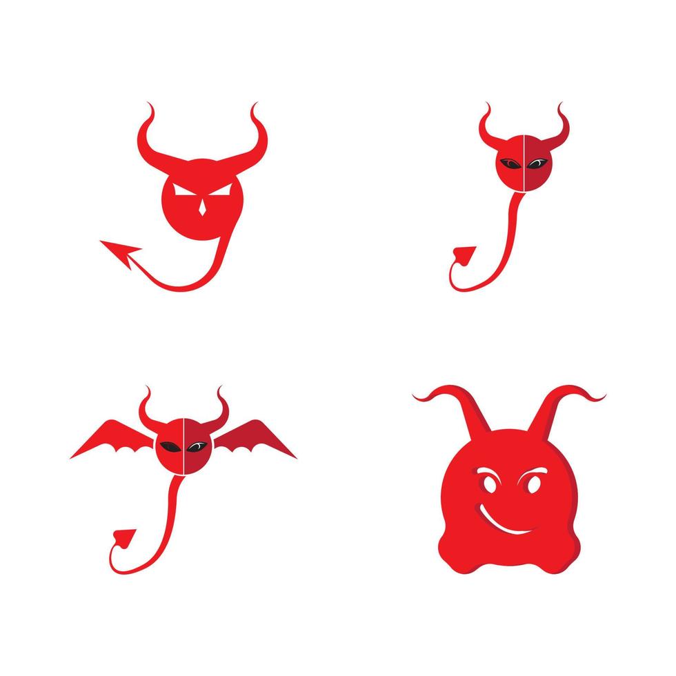 Ilustración de icono de vector de cuerno de diablo