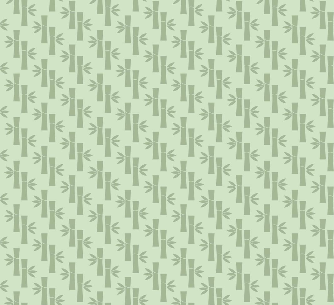 Seamless pattern with bamboo trunks and leafs vector