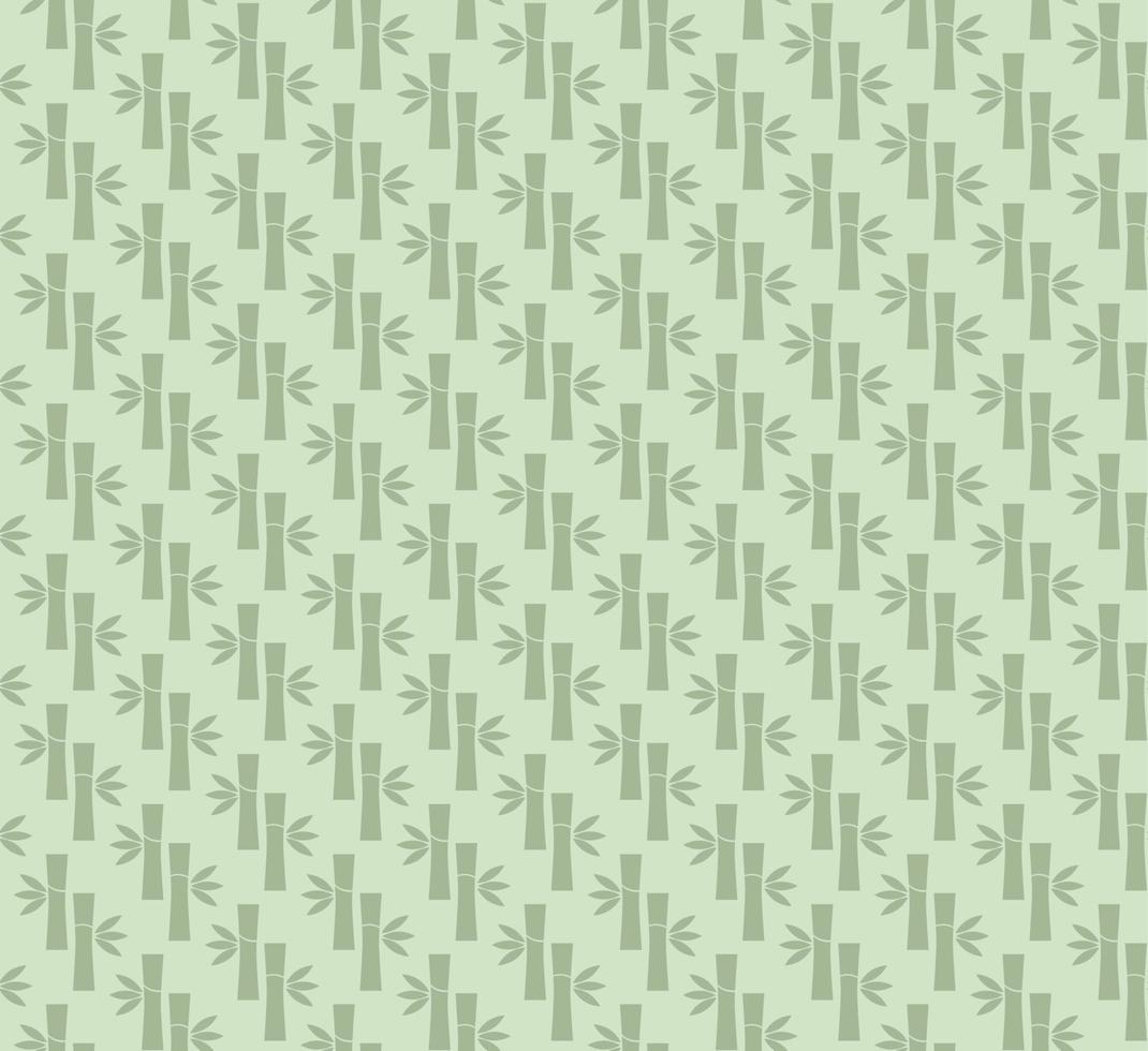 Seamless pattern with bamboo trunks and leafs vector