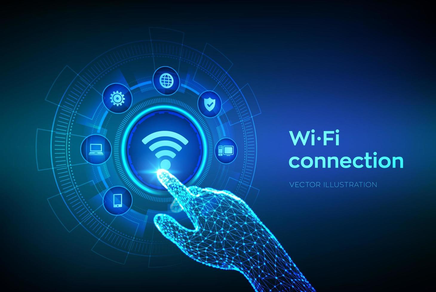 Wi Fi wireless connection concept. vector