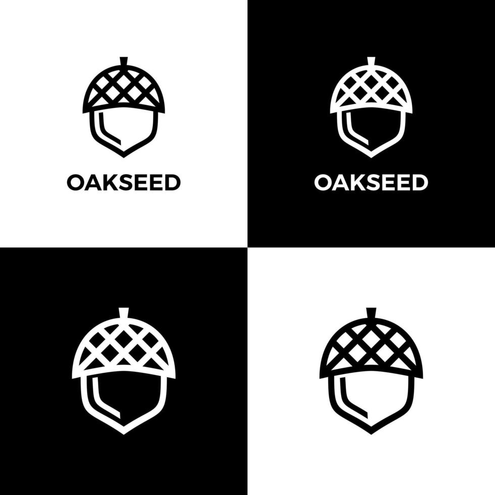 acorn vector graphic. oak seed logo illustration