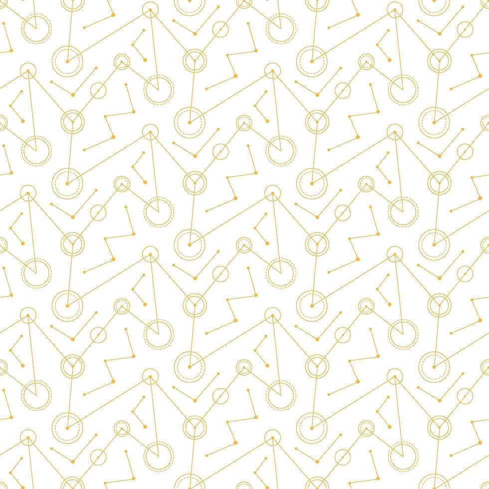 abstract white mechanical circles lines. seamless pattern vector
