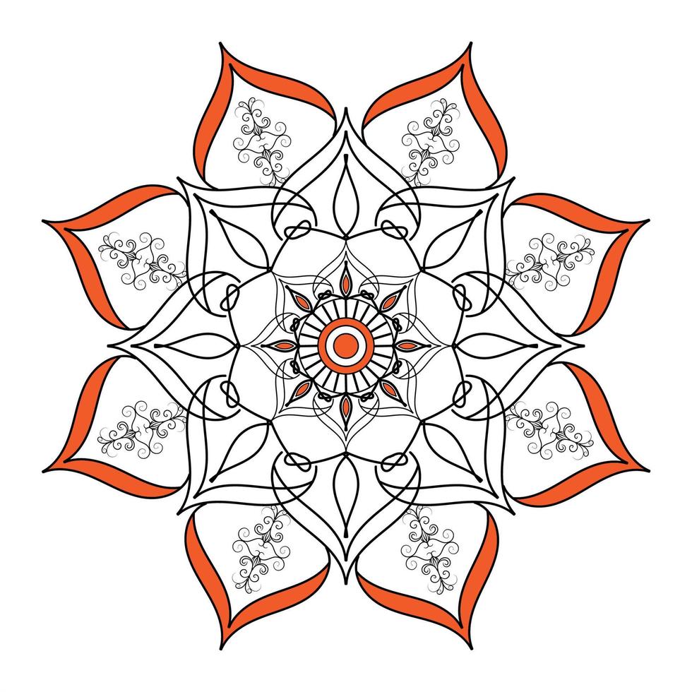 Abstract mandala flower vector