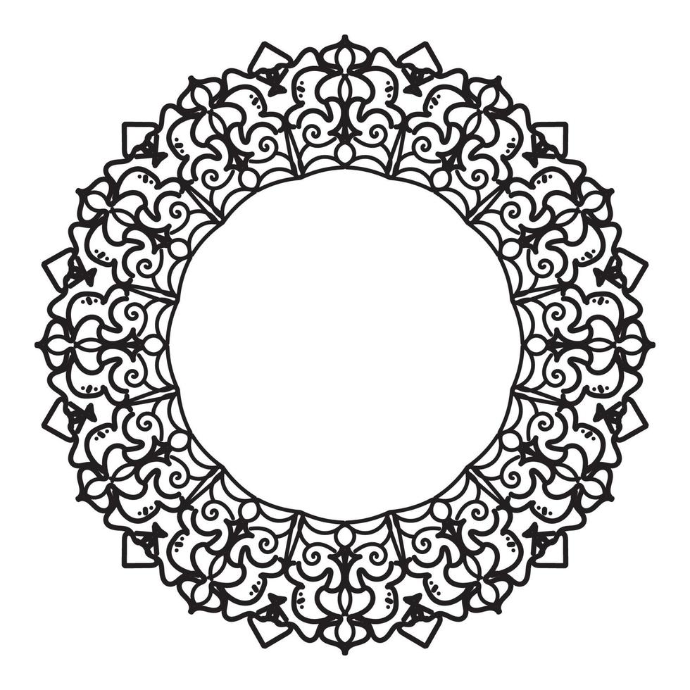 mandalas para colorear libro. adornos redondos decorativos vector