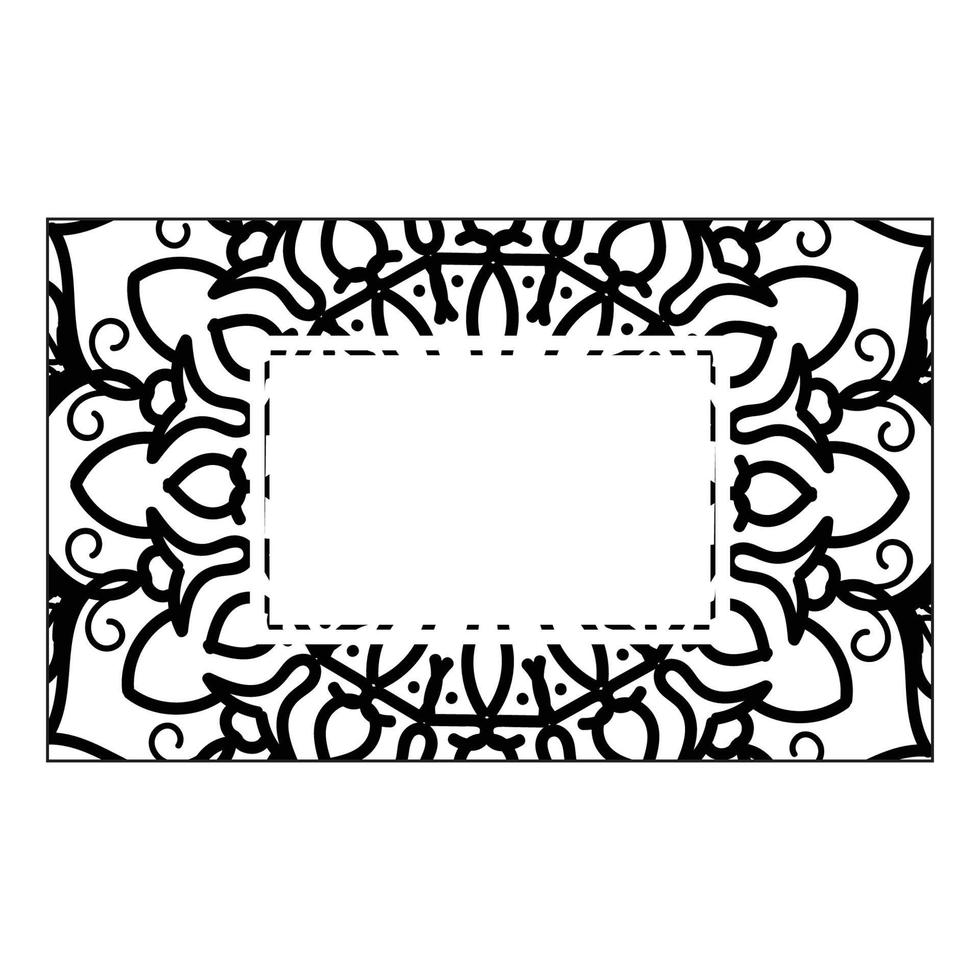 Frame Mandala flower vector