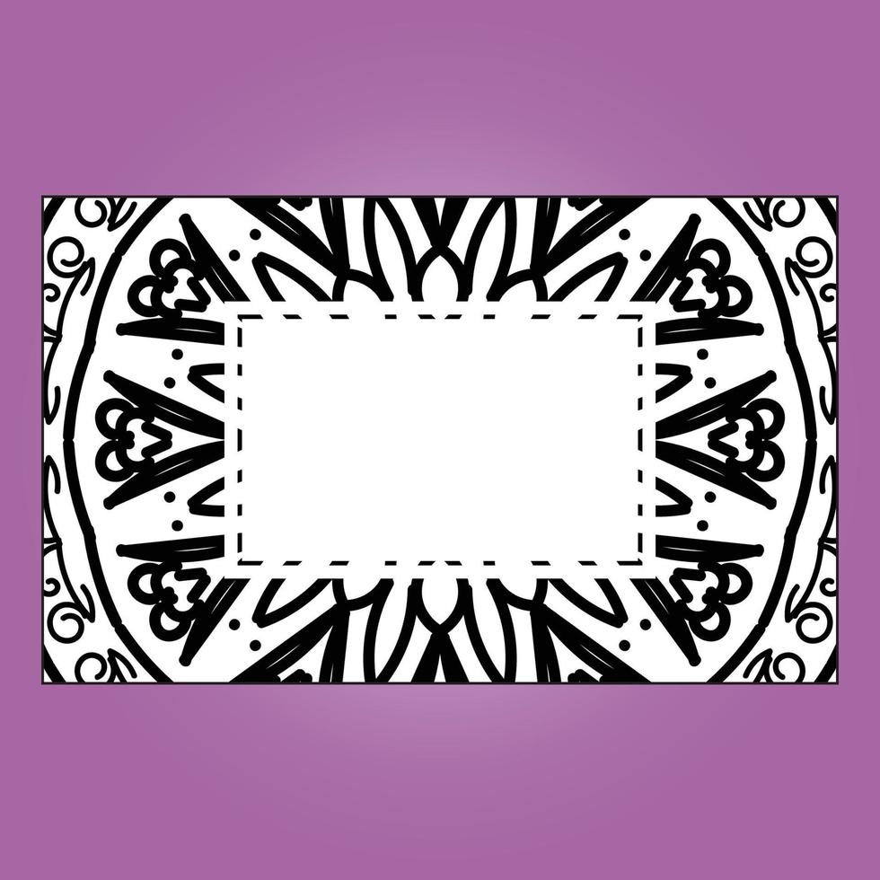 Frame Mandala flower vector