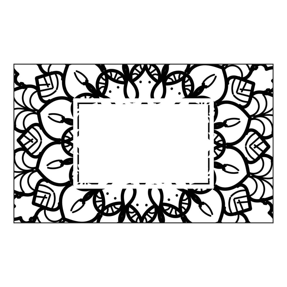 Frame Mandala flower vector