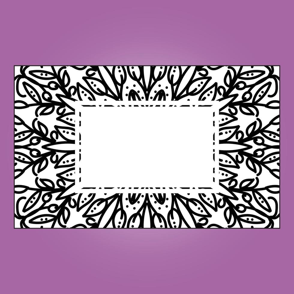 Frame Mandala flower vector