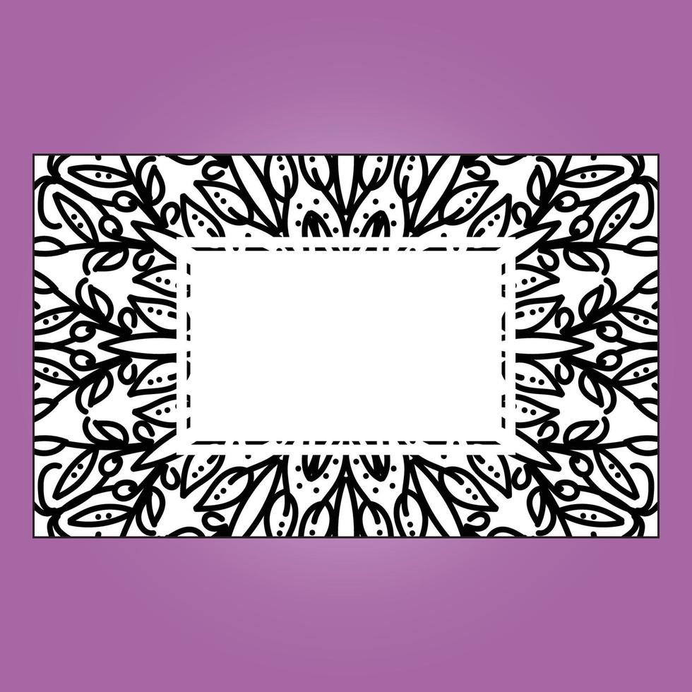 Frame Mandala flower vector