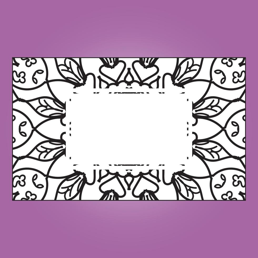 Frame Mandala flower vector
