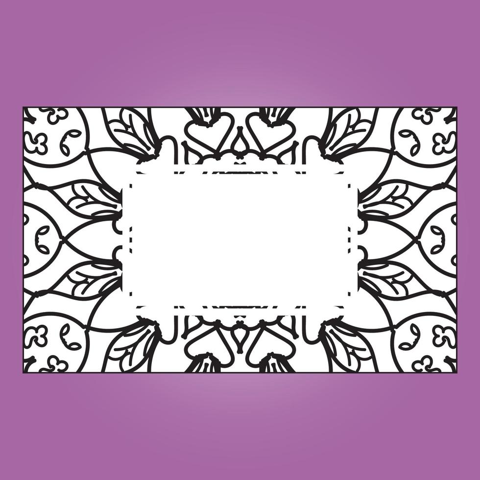 Frame Mandala flower vector