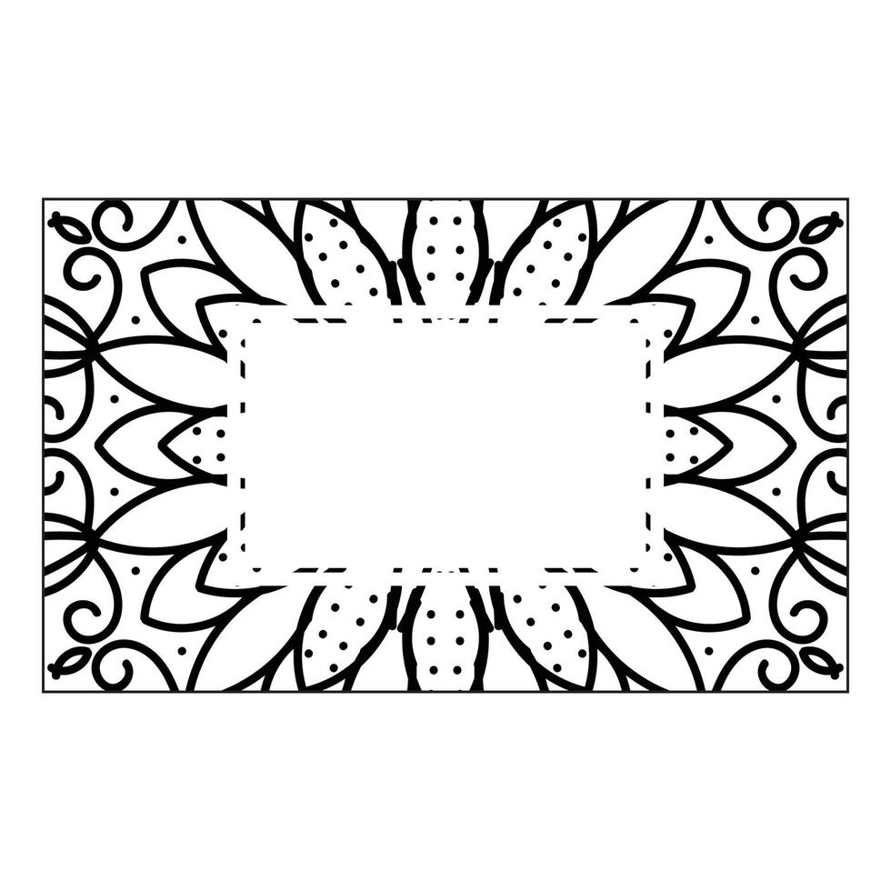Frame Mandala flower vector