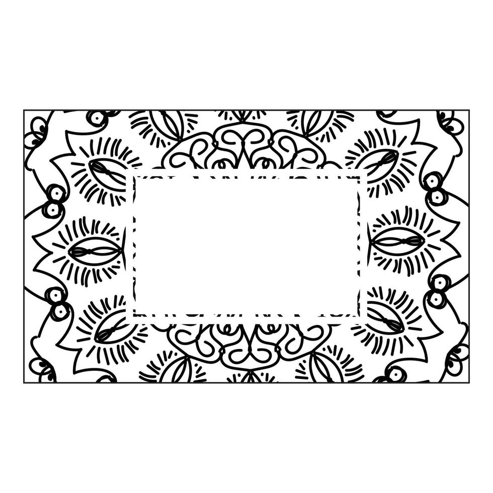 Frame Mandala flower vector