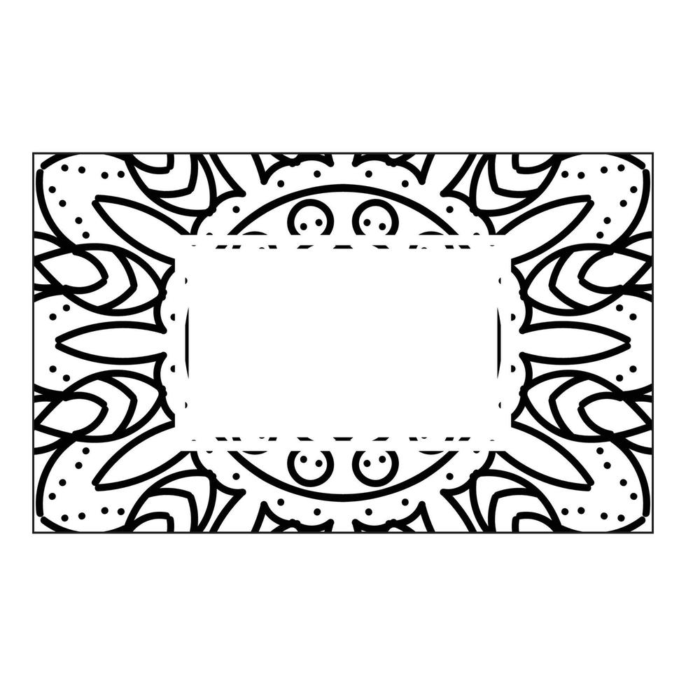 Frame Mandala flower vector