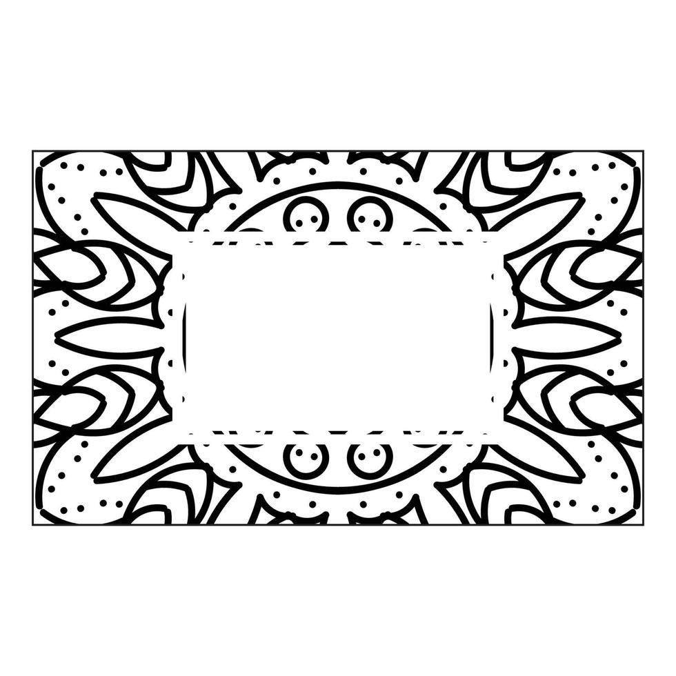 Frame Mandala flower vector