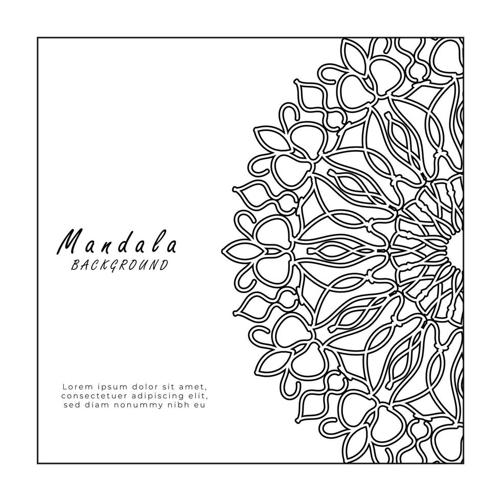 Mandala Background for Coloring Book vector