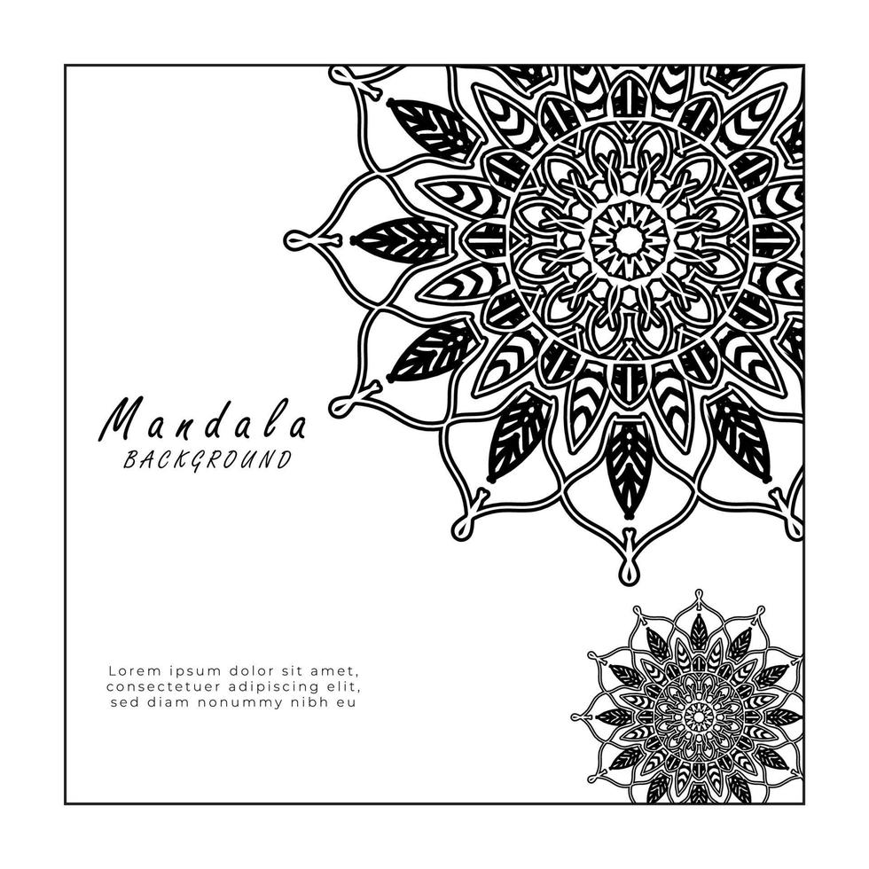 Mandala Background for Coloring Book vector