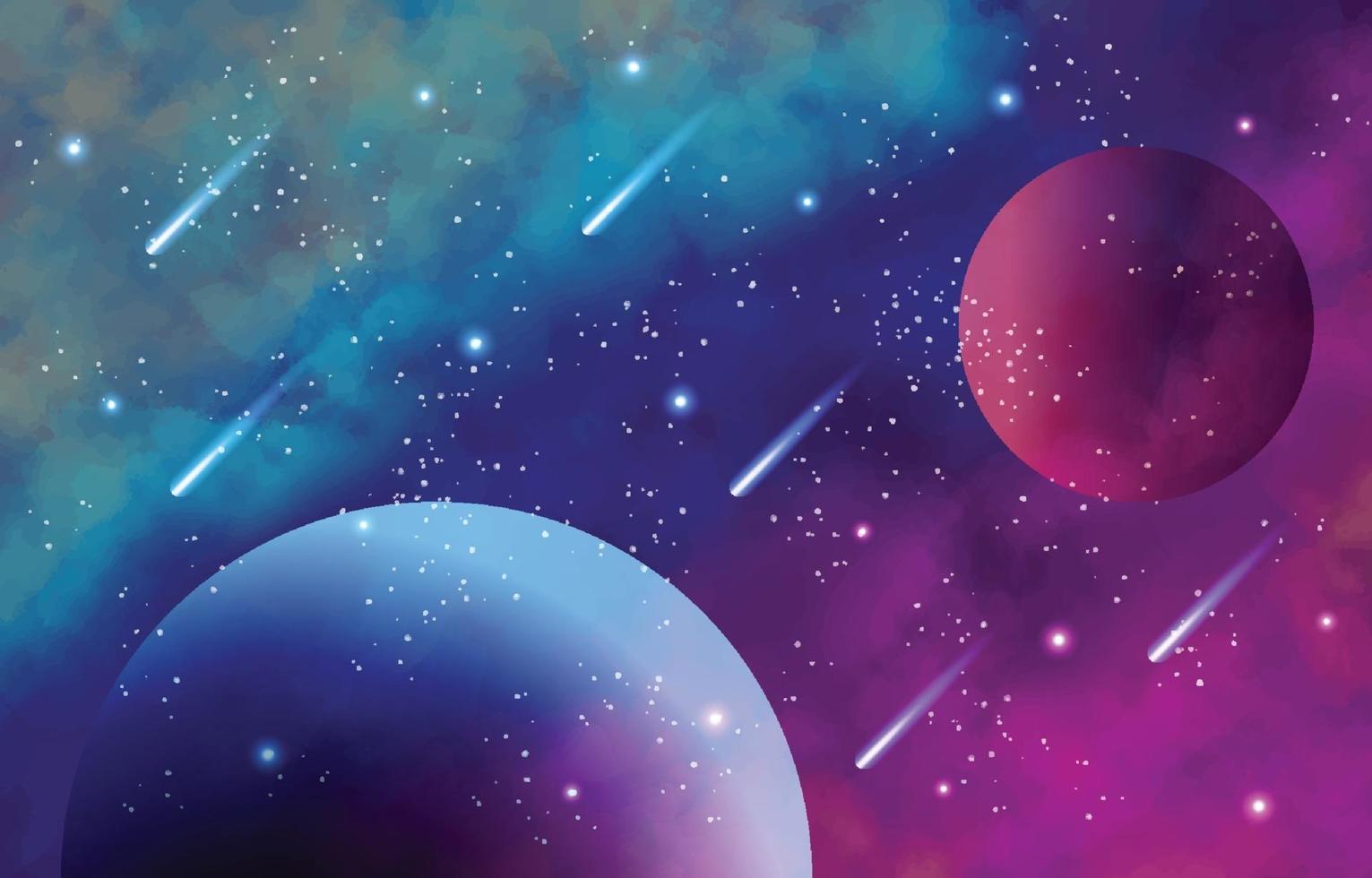 Watercolor Galaxy Background vector