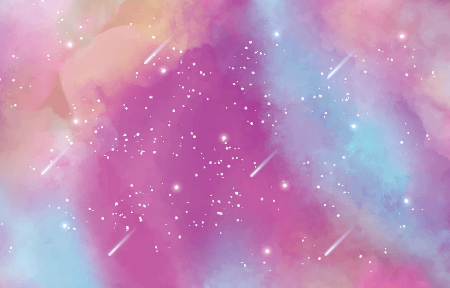 Watercolor Galaxy Background vector