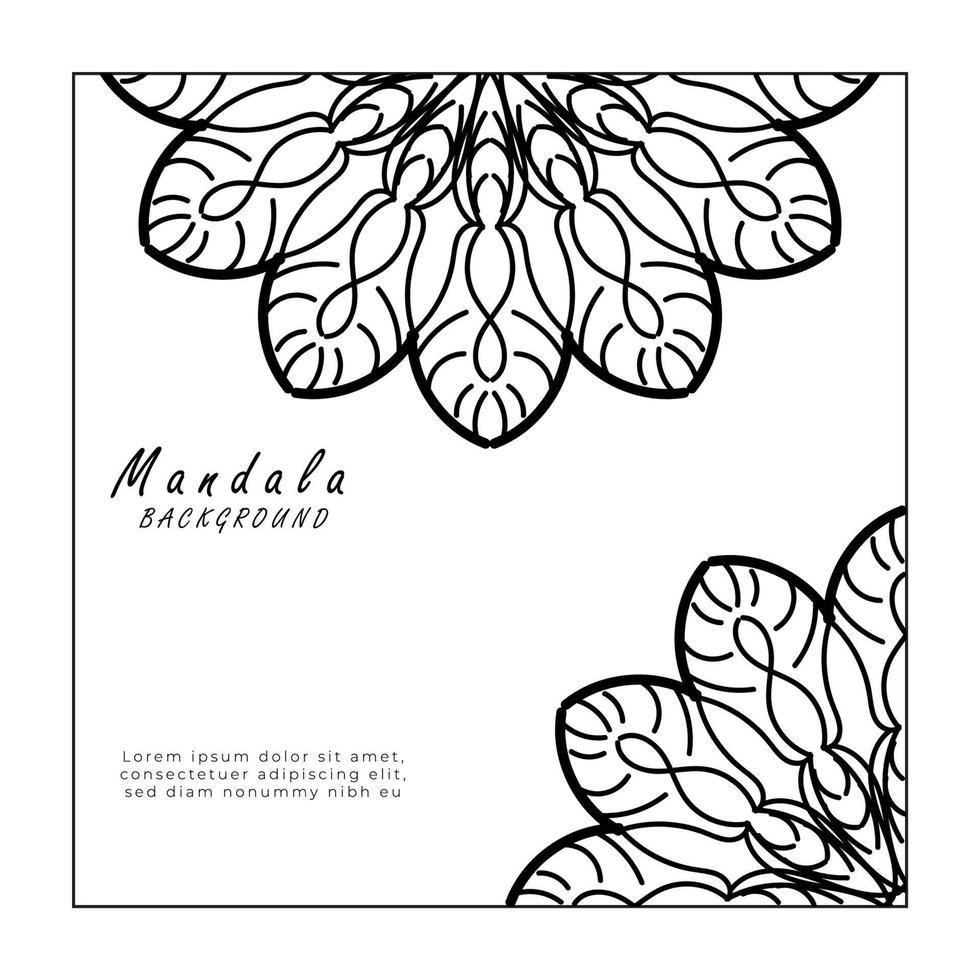 Mandala Background for Coloring Book vector