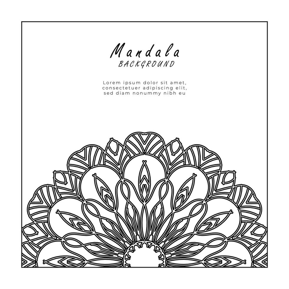 Fondo de mandala para libro para colorear vector