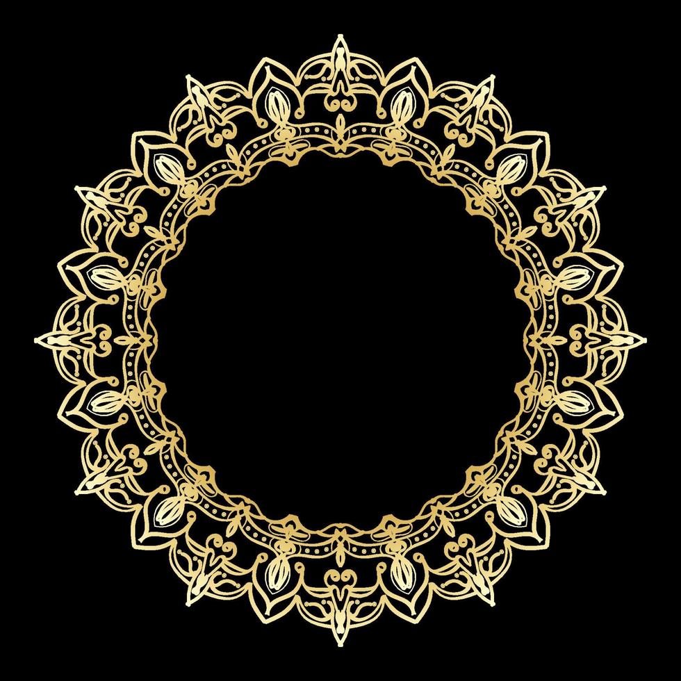 Frame Mandala Flower Art vector