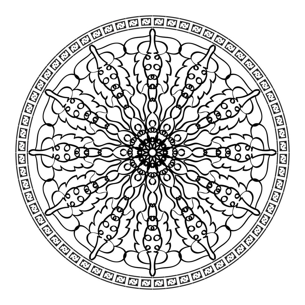 Abstract Style Indian Mandala Decoration vector