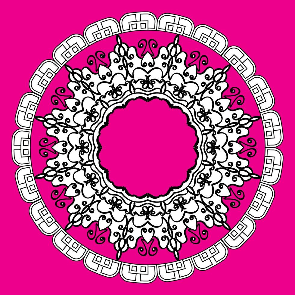 decoración de mandala indio de estilo abstracto vector