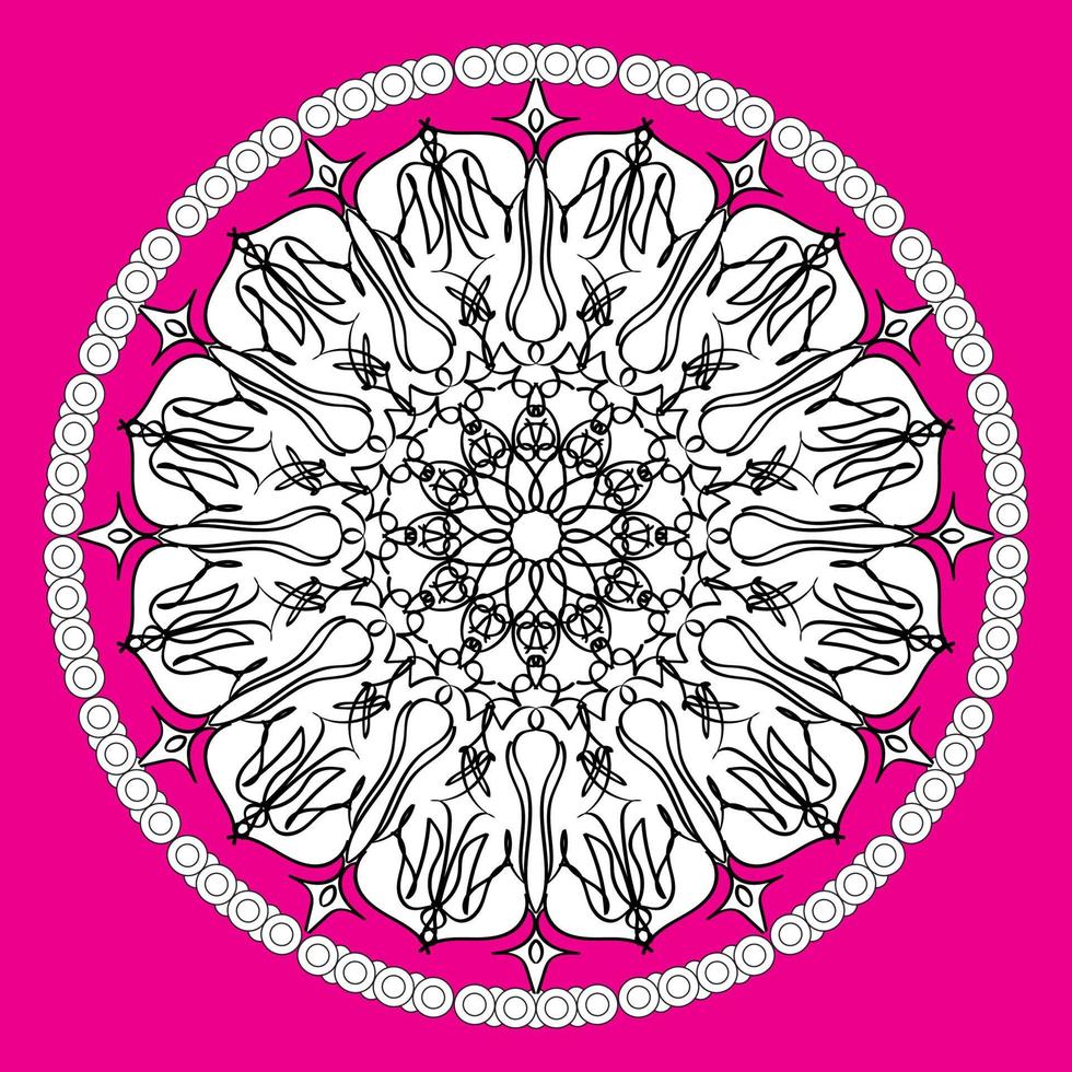 Abstract Style Indian Mandala Decoration vector