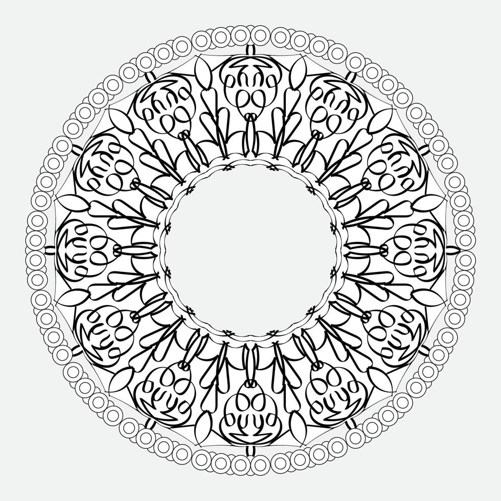 Abstract Style Indian Mandala Decoration vector