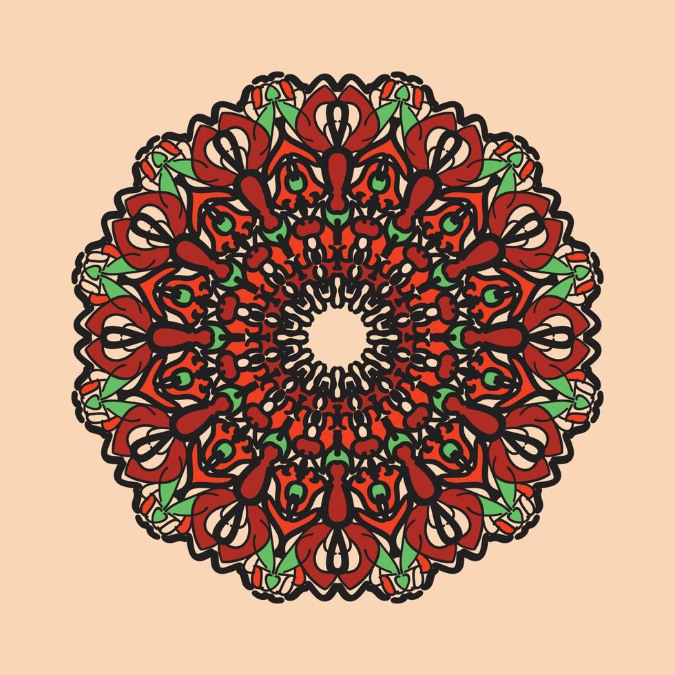Abstract Style Indian Mandala Decoration vector