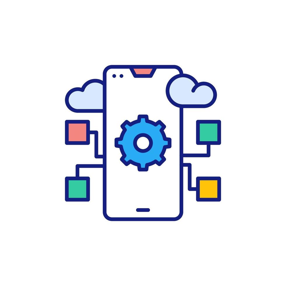 Cloud Apps icon in vector. Logotype vector