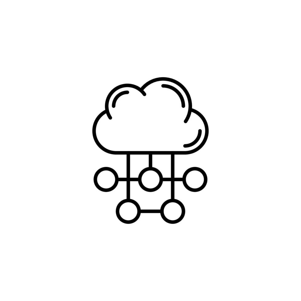 icono de conexión a la nube en el vector. logotipo vector